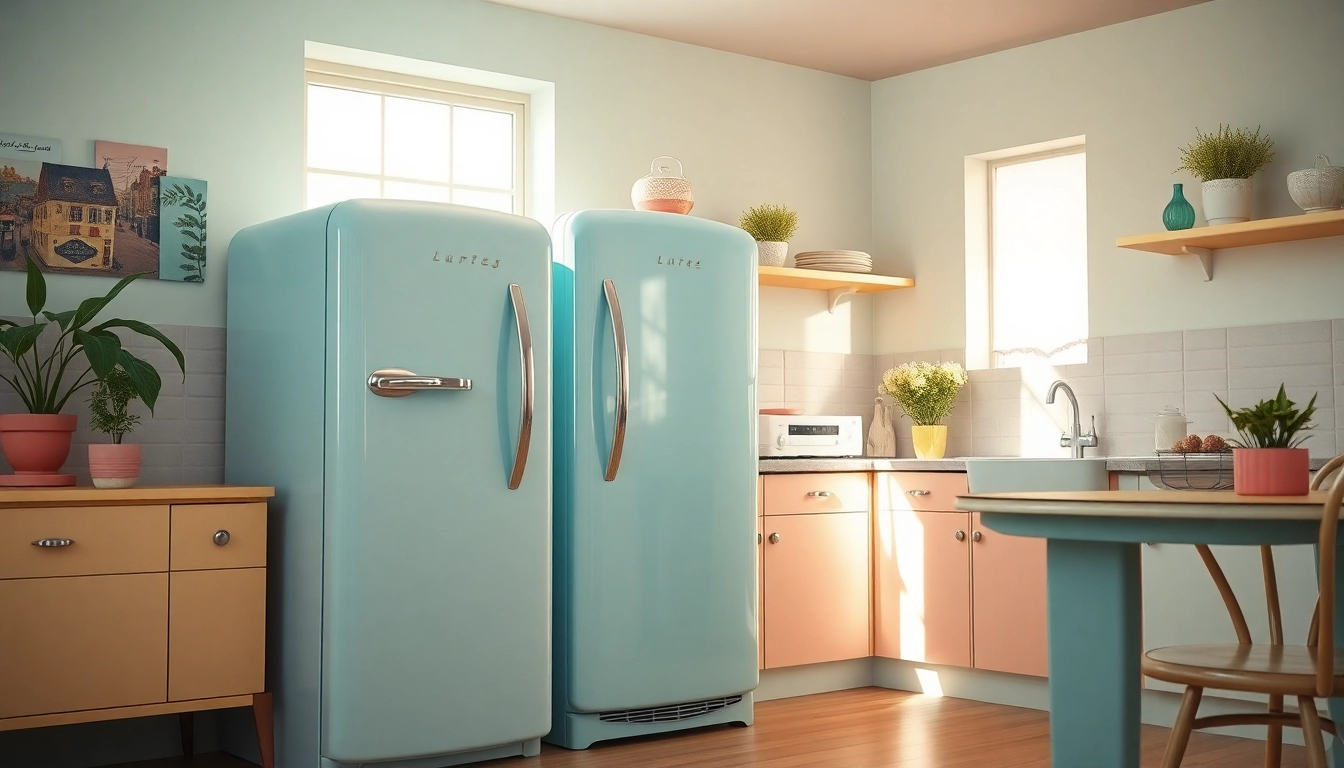 Enhance your kitchen with a classic retro appliance, showcasing its smooth design and vibrant colors.