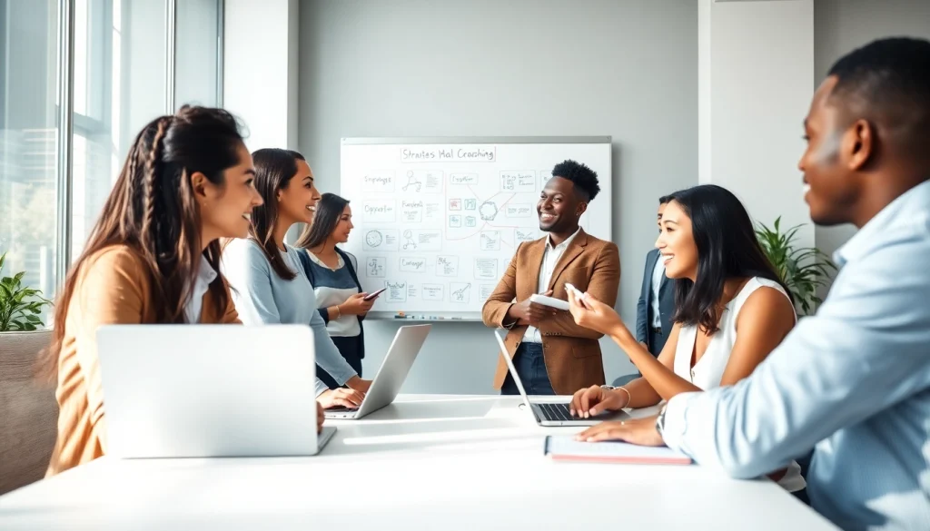 Engaging discussion with a business coach sacramento in a professional setting.