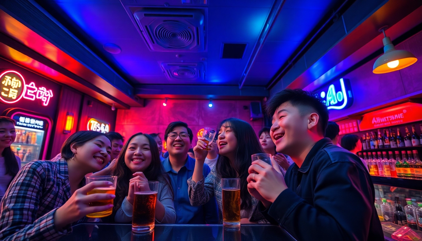 활기찬 노래방 장면과 다채로운 분위기로 제주도유흥의 활기찬 밤문화를 경험하세요.