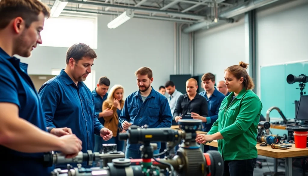Students learning at a trade school in Tennessee, engaging with hands-on training and modern equipment.